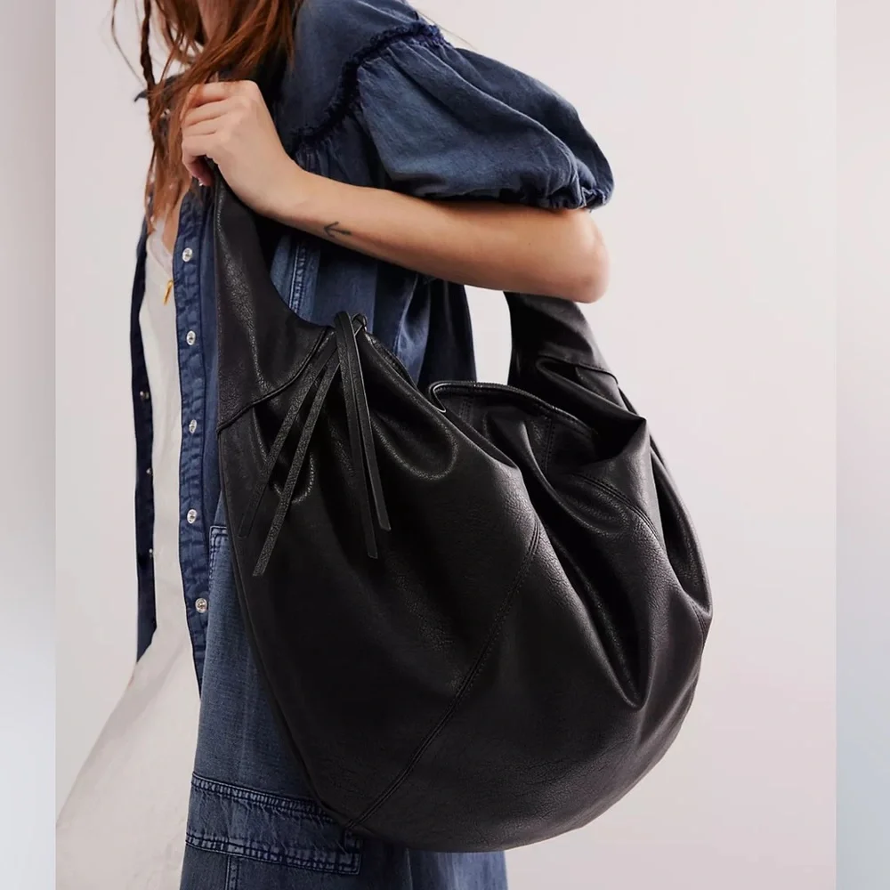 Free People Black Hobo Bag - Picture 2 of 16